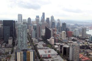 Blick auf Downtown Seattle