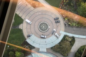 Der Eingang von oben