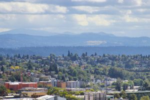 Blick Richtung Osten auf die Kaskadenkette