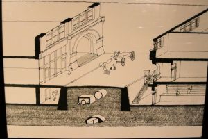 Zeichnung von Underground Seattle