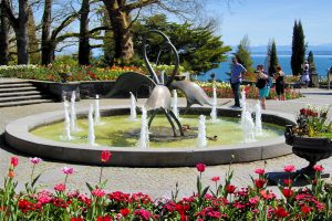 Brunnen auf der mediterranen Terrasse