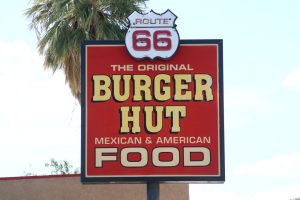 Route 66 Burger Hut Leuchtreklame
