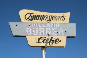 Emma Jeans Holland Burger Leuchtreklame