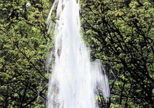 Die Fontäne des Brunnen am Friedensengel